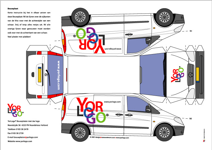 Mercedes Vito Bastelbogen Papiermodelle