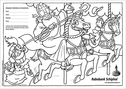 kleurplaat sinterklaas rabobank