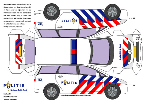 bouwplaat politieauto grandis